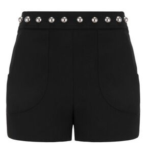Red Valentino Black Studded Waist Shorts Size 44/6US